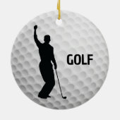 Golf Golfing Design Keramisch Ornament (Achterkant)