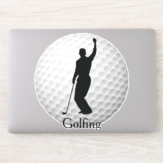 Golf Golfing Golf Ball Design Contour Sticker (Computer)