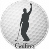 Golf Golfing Golf Ball Design Contour Sticker (Voorkant)