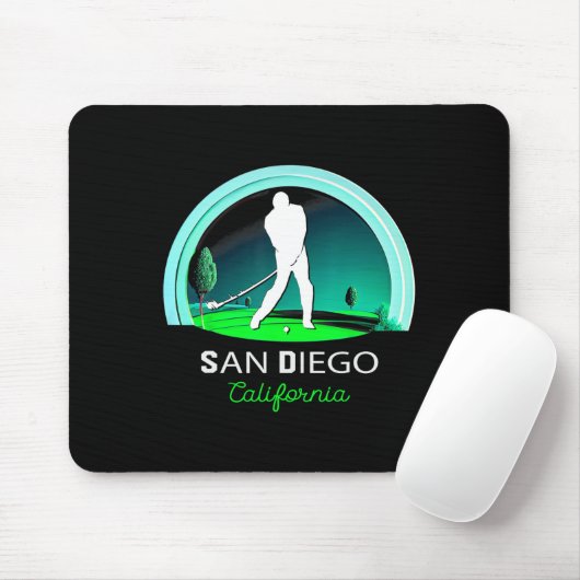 Golf Golfing San Diego Muismat (Met muis)