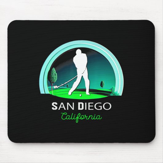 Golf Golfing San Diego  Muismat (Voorkant)