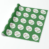 Golf Golfing Yellow Lab Labrador Retriever Dog Cadeaupapier (Uitgerold)
