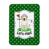 Golf Golfing Yellow Lab Labrador Retriever Dog Magneet (Verticaal)