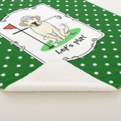 Golf Golfing Yellow Lab Labrador Retriever Dog Sherpa Deken (3/4)