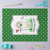 Golf Golfing Yellow Lab Labrador Retriever Dog Tissuepapier (Craft)
