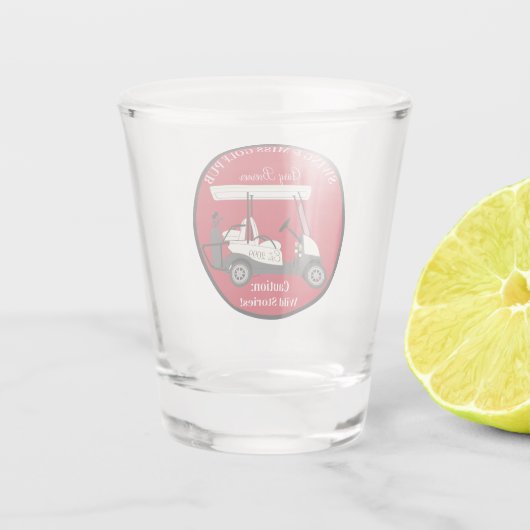 Golf Golfkar Shot Glas Drinkware (Achterkant)