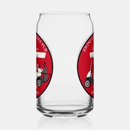 Golf Golfkarretje Drinkware Set Blikvorm Glas (Rechts)