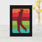 GOLF  Golfkleding Vrouwen Man Kinder Golfer Kaart (Gele Bloem)