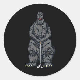 Golf Golfs Japanse Film Dinosaur Monster Golfe Ronde Sticker