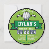 GOLF GOLFSPEL Sport Kids Verjaardagsfeest Ronde Kaart (Voorkant)