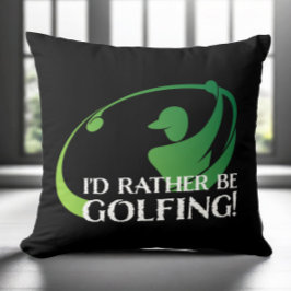 Golf Golfsport Moderne Golfer Sport Zwart Groen Th Kussen