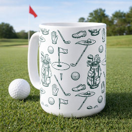 Golf Golfsport Uitrusting Patroon Koffiemok