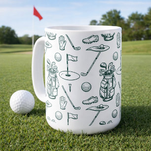 Golf Golfsport Uitrusting Patroon Koffiemok