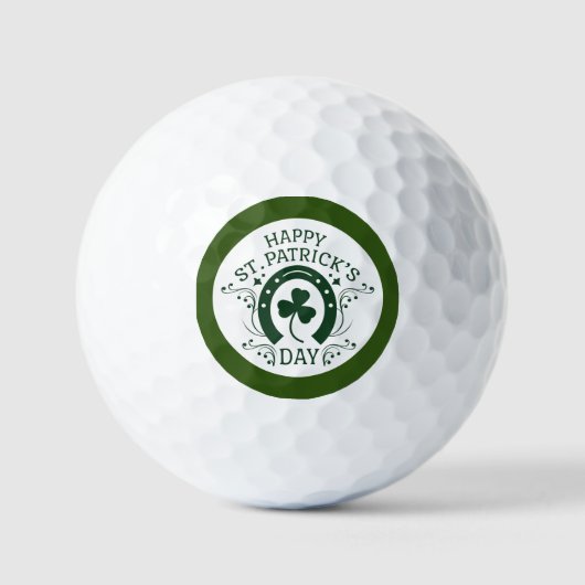 Golf Good Luck met shamrock St. Patrick's Day Golfballen (Voorkant)