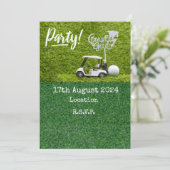 Golf Graduation Party Save the Date voor golfer Kaart (Staand voorkant)