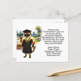 Golf Graduation themed  Briefkaart