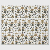 Golf Graduation themed for Cat Lover Golfer Cadeaupapier (Vlak)