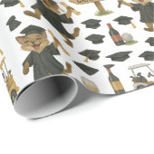 Golf Graduation themed for Cat Lover Golfer Cadeaupapier (Rol Hoek)