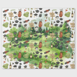 Golf Graduation themed for Cat Lover Golfer Cadeaupapier