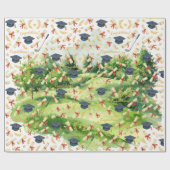 Golf Graduation themed for Cat Lover Golfer Cadeaupapier (Vlak)