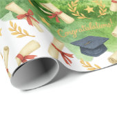 Golf Graduation themed for Cat Lover Golfer Cadeaupapier (Rol Hoek)