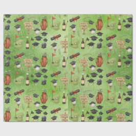 Golf Graduation themed for Cat Lover Golfer Cadeaupapier