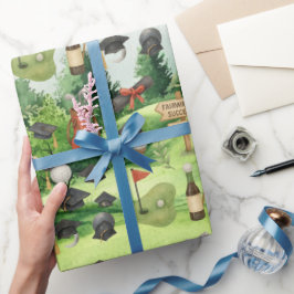 Golf Graduation themed for Cat Lover Golfer Cadeaupapier