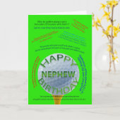 Golf grappen verjaardagskaart voor neef kaart (Gele Bloem)