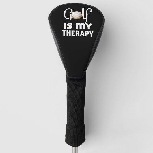 Golf grappig citaat golf is mijn therapie golfheadcover (Voorkant)