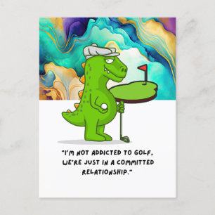 Golf grappig gezegde citaat voor golfer groet briefkaart