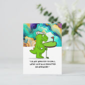 Golf grappig gezegde citaat voor golfer groet briefkaart (Staand voorkant)