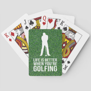 Golf grappig gezegde citaten voor golfer pokerkaarten