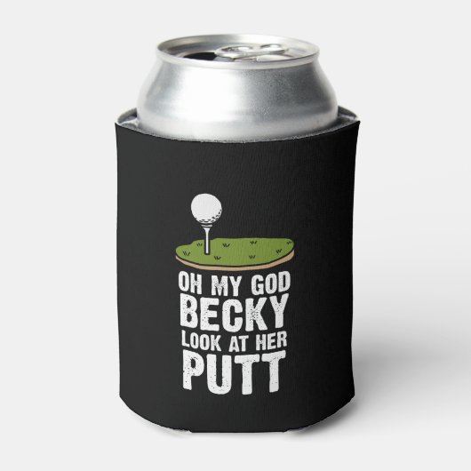 Golf Grappig Gezegde Kijk naar haar putt Blikjeskoeler (Blikje Voorkant)