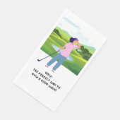 Golf grappig gezegde over golfer servet (Hoek)