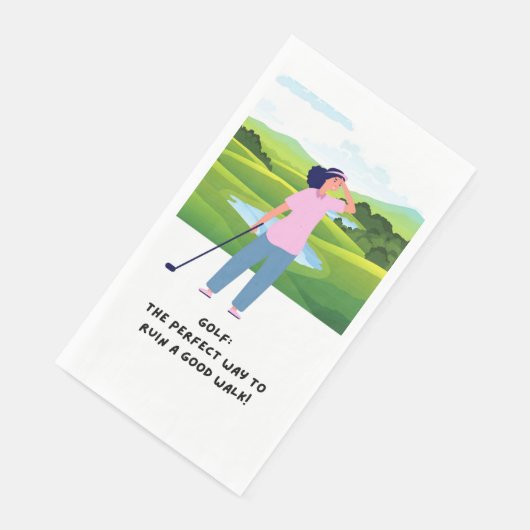 Golf grappig gezegde over golfer servet (Hoek)