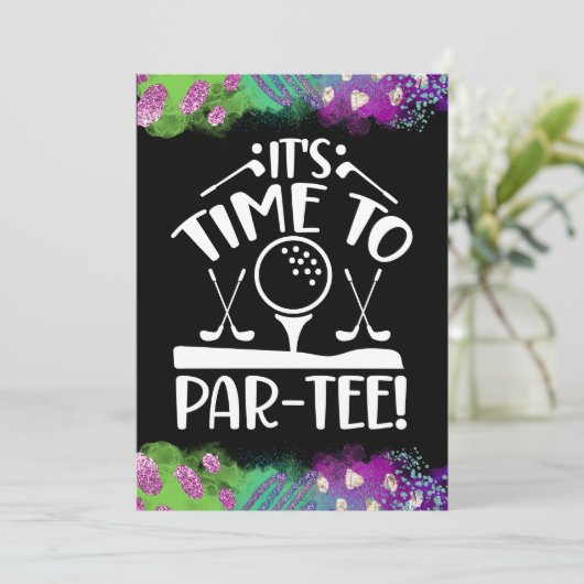 Golf Grappig Gezegde voor golfer Laten we par t-sh Kaart (Staand voorkant)