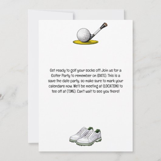 Golf Grappig Gezegde voor golfer Laten we par t-sh Kaart (Achterkant)