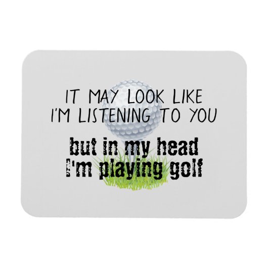 Golf grappig magneet (Horizontaal)