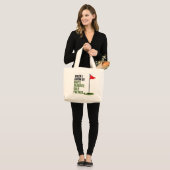 Golf Grappige Baby Golfer Spreuk Grote Tote Bag (Voorkant (model))