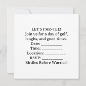 Golf grappige citaten voor golfers op de baan save the date (Achterkant)