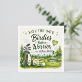 Golf grappige citaten voor golfers op de baan save the date (Staand voorkant)