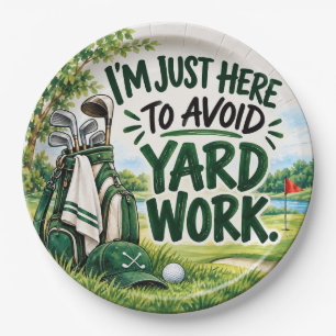 Golf grappige gezegde citaten voor golfer papieren bordje