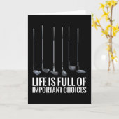 Golf Grappige Golfer Belangrijke keuzes Golfen Gif Kaart (Gele Bloem)