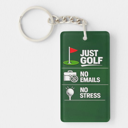 Golf Grappige Spreuk Golfpensioen Sleutelhanger (Voorkant)