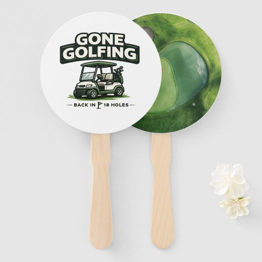 Golf Grappige Spreuk Golfsport Pensioen Handwaaier (Voorkant en achterkant)