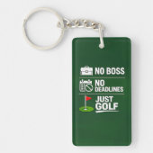 Golf Grappige Spreuk Golfsport Pensioen Sleutelhanger (Voorkant)