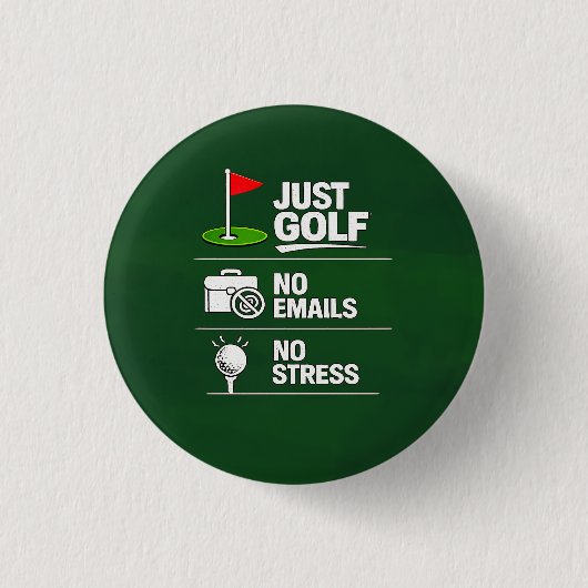 Golf Grappige Uitdrukking Golfpensioen Ronde Button 3,2 Cm (Voorkant)
