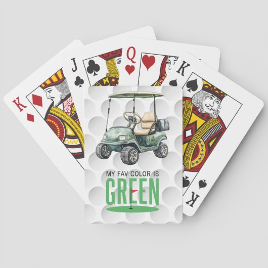 Golf grappige uitspraak Fav is groen Pokerkaarten (Achterkant)