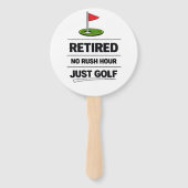 Golf Grappige Uitspraak Golfsport Pensioen Handwaaier (Voorkant)