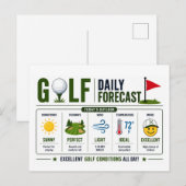 Golf grappige weersvoorspelling briefkaart (Voorkant / Achterkant)